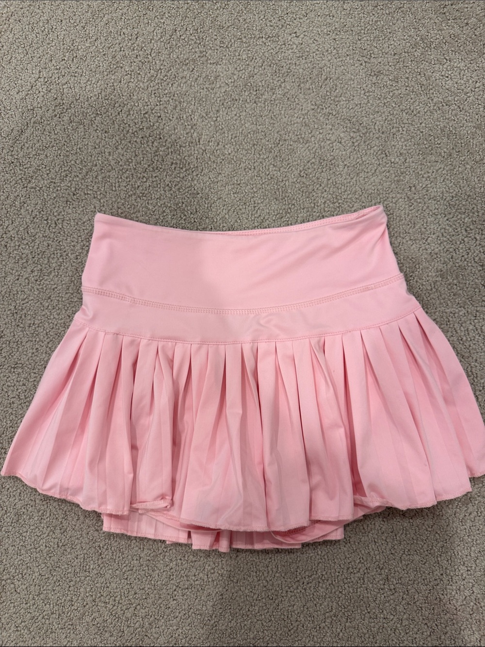 Pleated Mini Skirt in Soft Pink